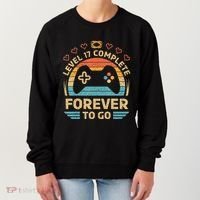 17Th Wedding Anniversary Video Gamer Level 17 Complete Women's Sweatshirt thumb 0