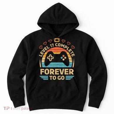 17Th Wedding Anniversary Video Gamer Level 17 Complete Hoodie