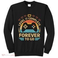 17Th Wedding Anniversary Video Gamer Level 17 Complete Sweatshirt thumb 0