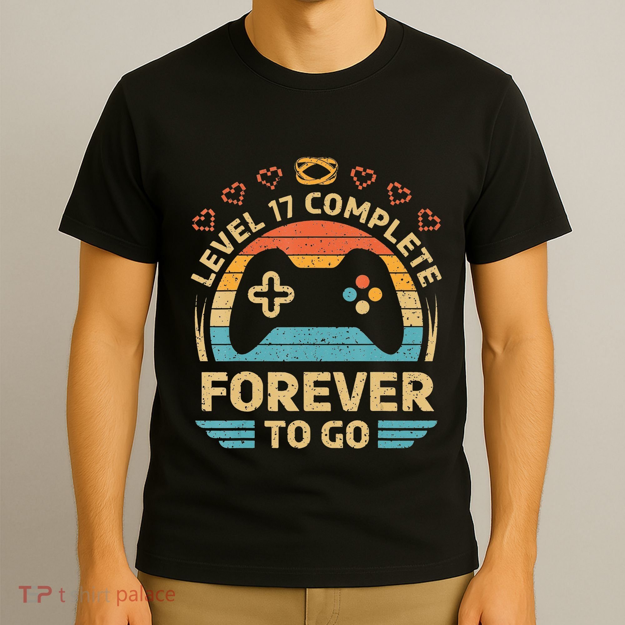 17Th Wedding Anniversary Video Gamer Level 17 Complete T-Shirt
