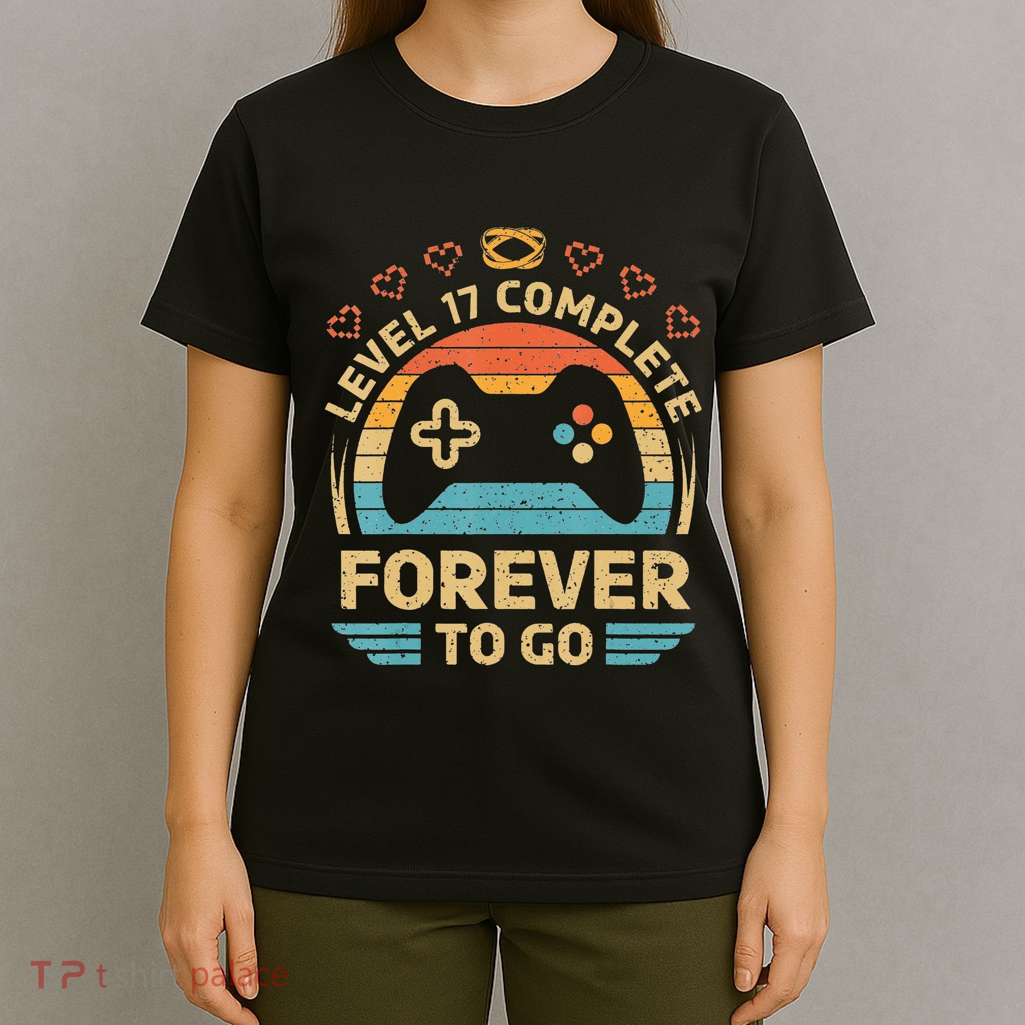 17Th Wedding Anniversary Video Gamer Level 17 Complete T-Shirt
