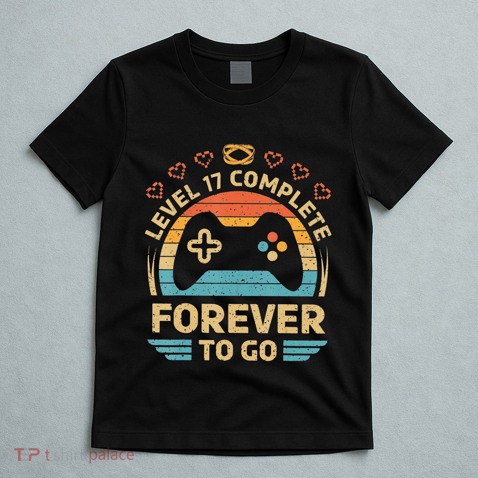 17Th Wedding Anniversary Video Gamer Level 17 Complete T-Shirt