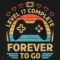 17Th Wedding Anniversary Video Gamer Level 17 Complete Women's Hoodie thumb 2