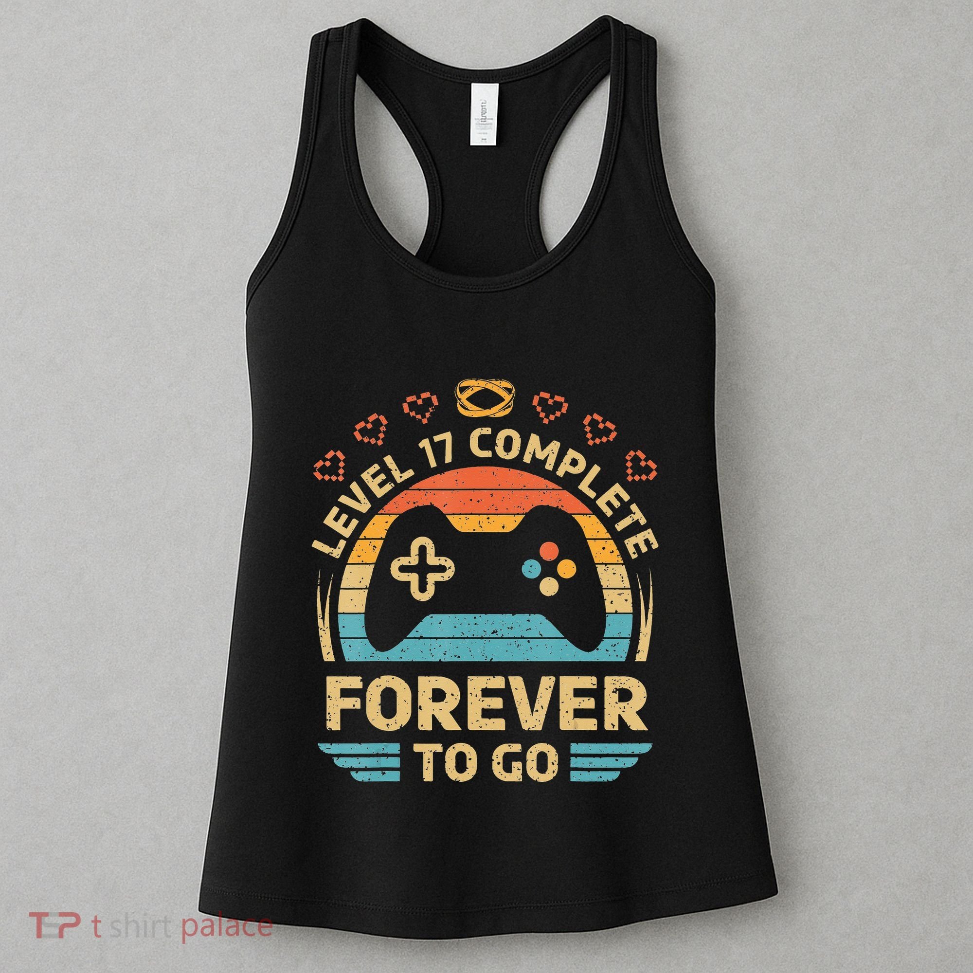 17Th Wedding Anniversary Video Gamer Level 17 Complete Women's Tank Top