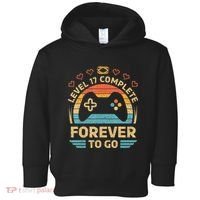 17Th Wedding Anniversary Video Gamer Level 17 Complete Toddler Hoodie thumb 0