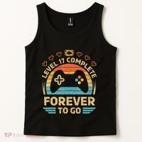 17Th Wedding Anniversary Video Gamer Level 17 Complete Tank Top thumb 2