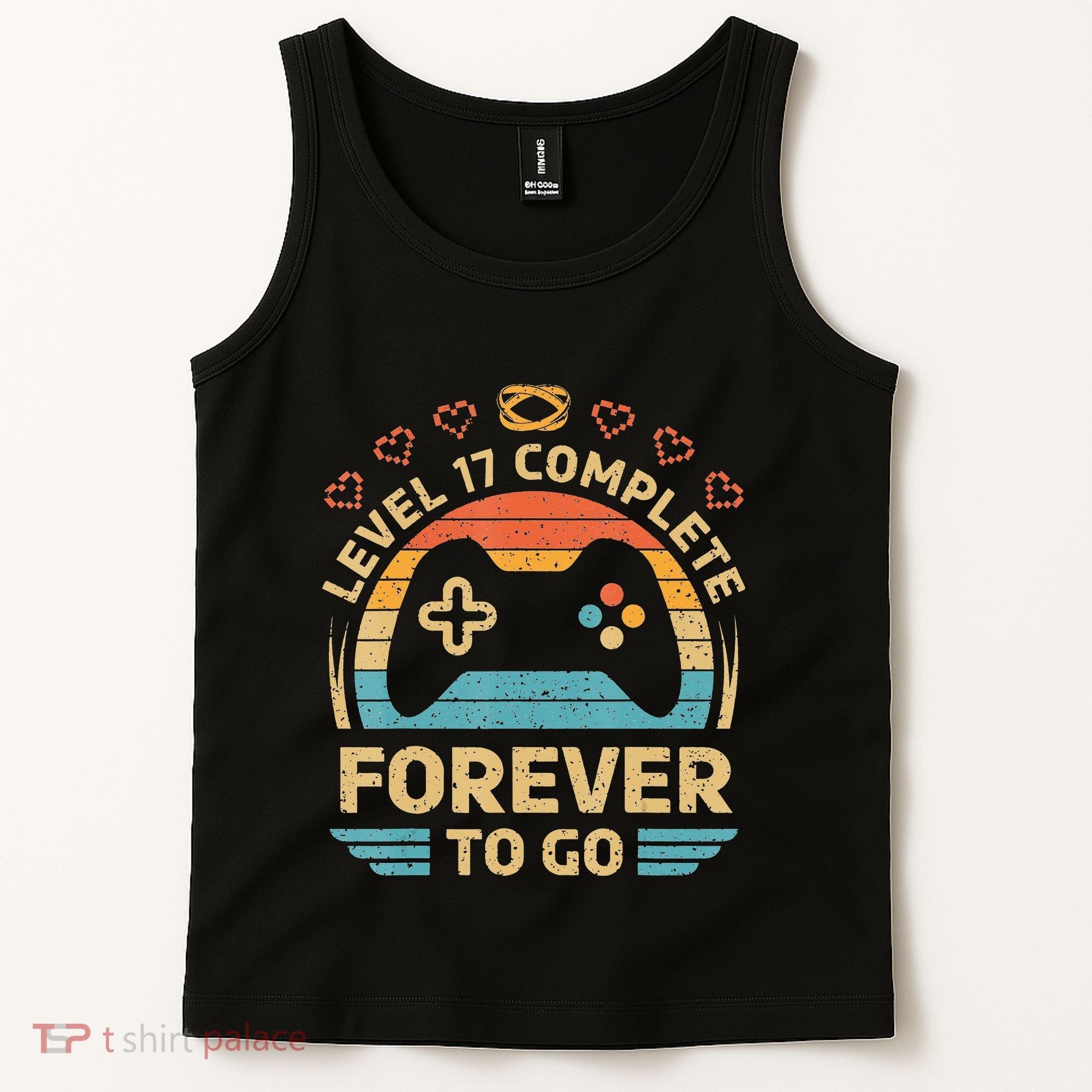 17Th Wedding Anniversary Video Gamer Level 17 Complete Tank Top