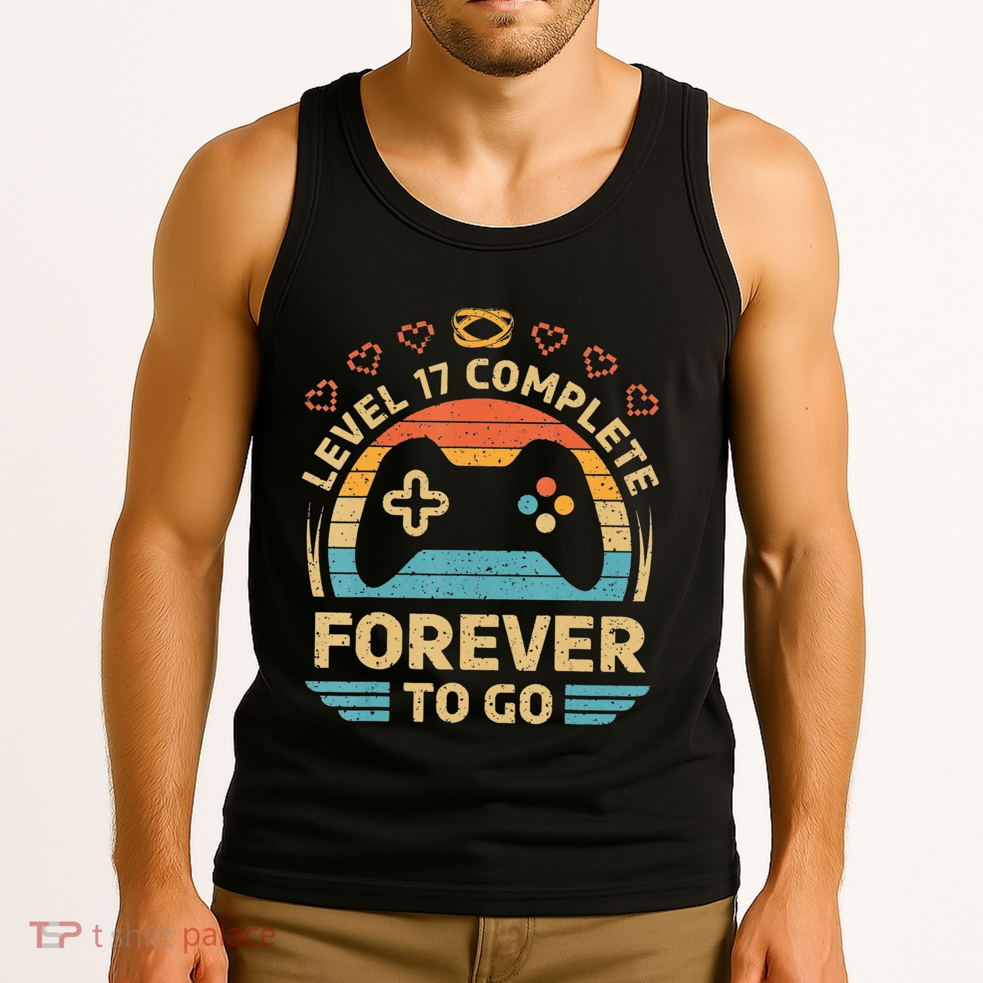 17Th Wedding Anniversary Video Gamer Level 17 Complete Tank Top