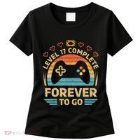 17Th Wedding Anniversary Video Gamer Level 17 Complete Women's T-Shirt thumb 0