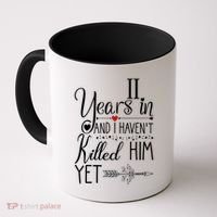 11th Wedding Anniversary Gift For Her 11 Years Of Marriage Great Gift Coffee Mug thumb 0