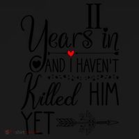 11th Wedding Anniversary Gift For Her 11 Years Of Marriage Great Gift Women's Hoodie thumb 2