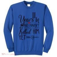 11th Wedding Anniversary Gift For Her 11 Years Of Marriage Great Gift Sweatshirt thumb 0