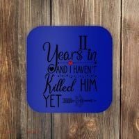11th Wedding Anniversary Gift For Her 11 Years Of Marriage Great Gift Coaster thumb 0