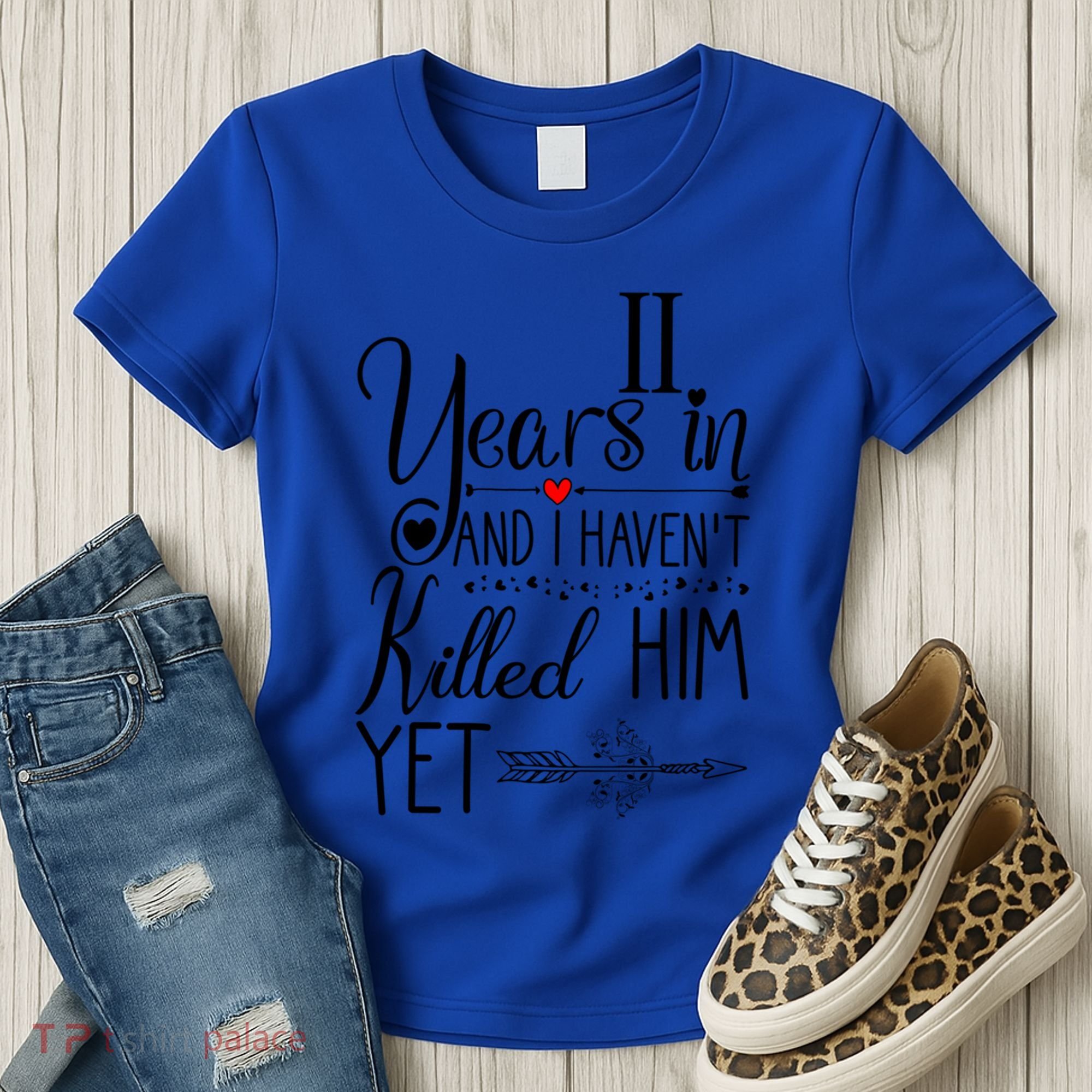 11th Wedding Anniversary Gift For Her 11 Years Of Marriage Great Gift Women's T-Shirt