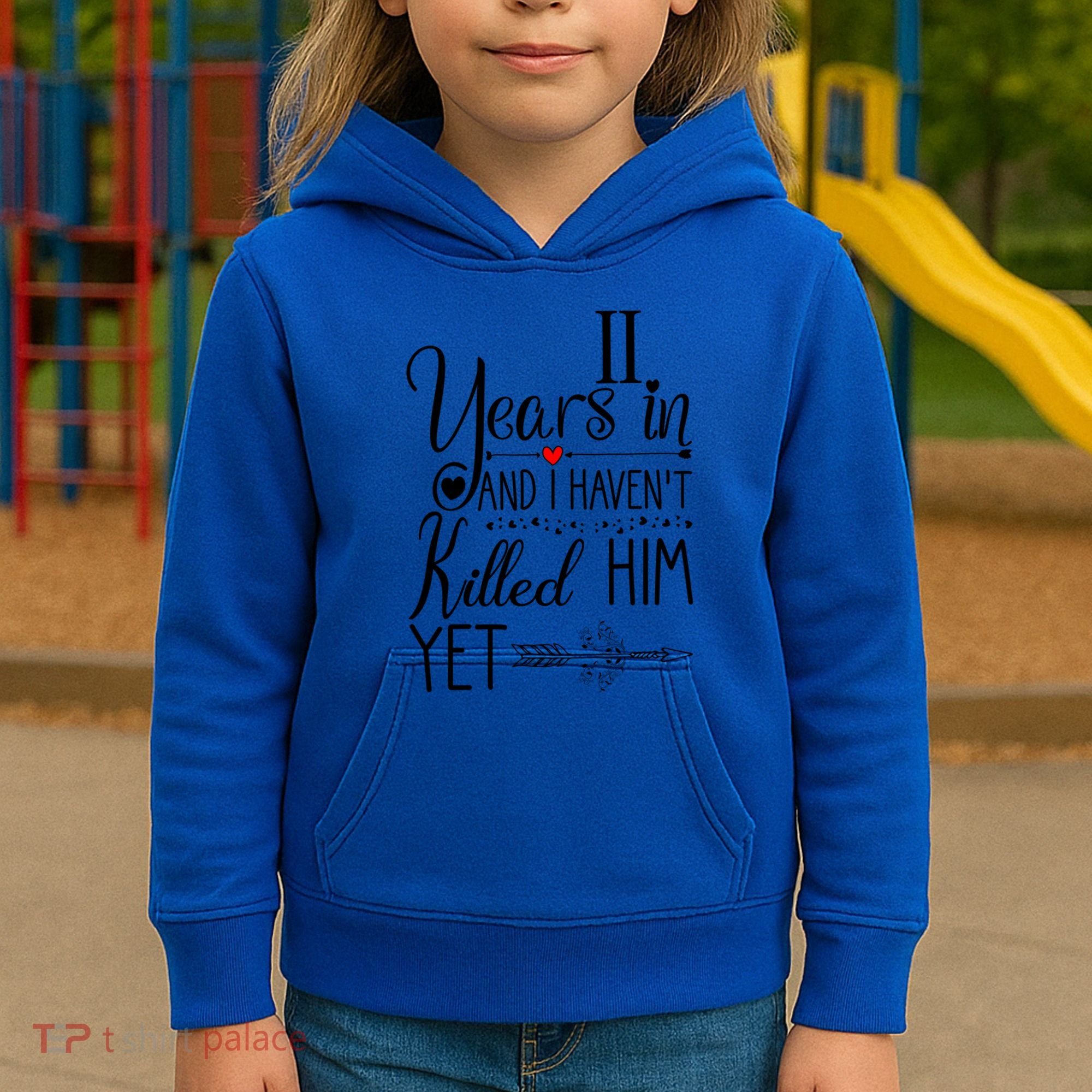 11th Wedding Anniversary Gift For Her 11 Years Of Marriage Great Gift Kids Hoodie