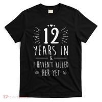 12th Wedding Anniversary For Him & Husband 12 Years Marriage Gift T-Shirt thumb 0