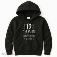 12th Wedding Anniversary For Him & Husband 12 Years Marriage Gift Kids Hoodie thumb 0