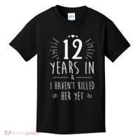 12th Wedding Anniversary For Him & Husband 12 Years Marriage Gift Kids T-Shirt thumb 0