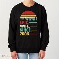 18th Wedding Anniversary For Her Epic Wife Since 2005 Women's Sweatshirt thumb 0