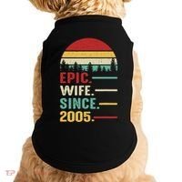 18th Wedding Anniversary For Her Epic Wife Since 2005 Doggie Tank thumb 0