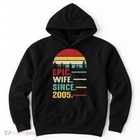 18th Wedding Anniversary For Her Epic Wife Since 2005 Hoodie thumb 0