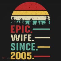 18th Wedding Anniversary For Her Epic Wife Since 2005 Hoodie thumb 2