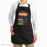 18th Wedding Anniversary For Her Epic Wife Since 2005 Apron thumb 2