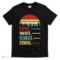 18th Wedding Anniversary For Her Epic Wife Since 2005 T-Shirt thumb 0