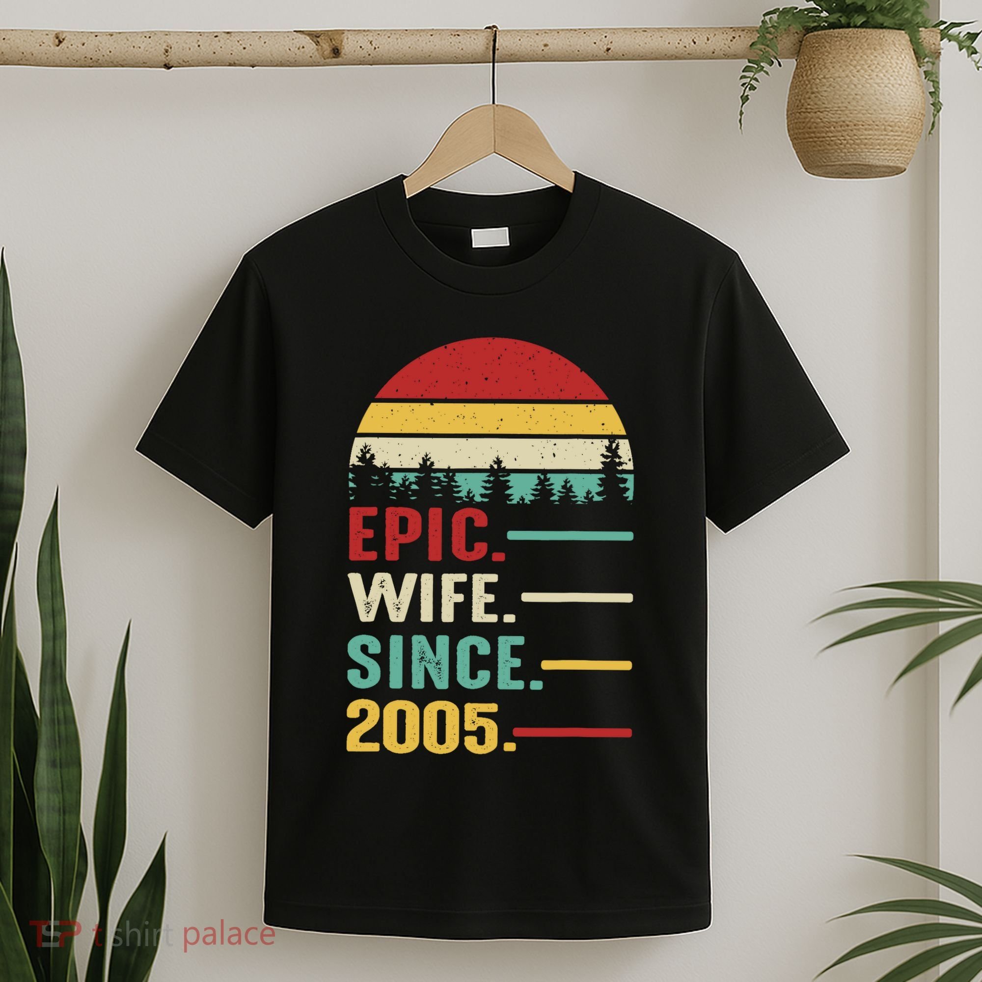 18th Wedding Anniversary For Her Epic Wife Since 2005 T-Shirt
