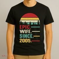 18th Wedding Anniversary For Her Epic Wife Since 2005 T-Shirt thumb 3