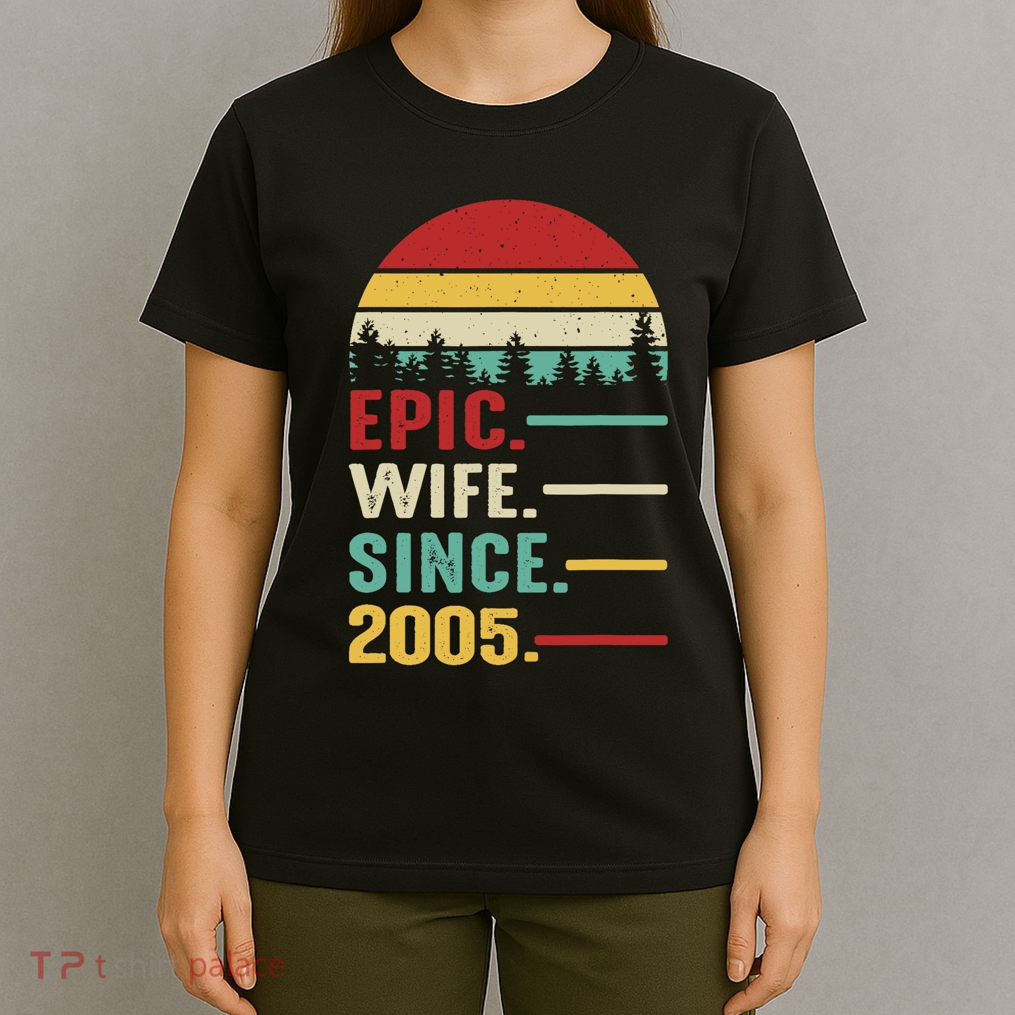 18th Wedding Anniversary For Her Epic Wife Since 2005 T-Shirt