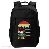 18th Wedding Anniversary For Her Epic Wife Since 2005 Backpack thumb 0