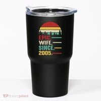 18th Wedding Anniversary For Her Epic Wife Since 2005 Tumbler thumb 0