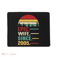 18th Wedding Anniversary For Her Epic Wife Since 2005 Mousepad thumb 0