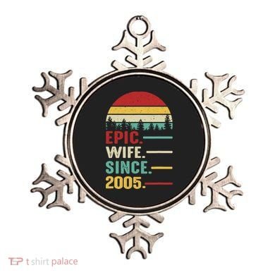 18th Wedding Anniversary For Her Epic Wife Since 2005 Ornament