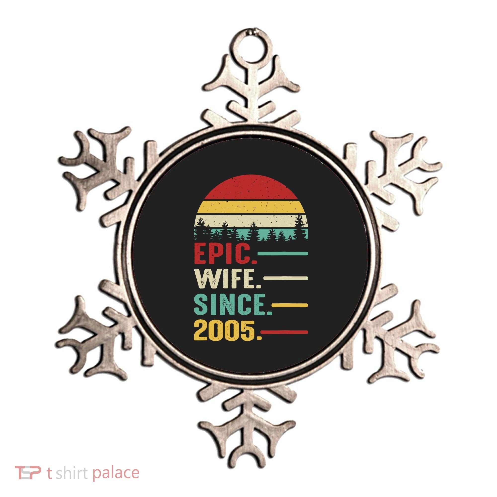 18th Wedding Anniversary For Her Epic Wife Since 2005 Ornament