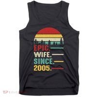 18th Wedding Anniversary For Her Epic Wife Since 2005 Tank Top thumb 0