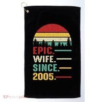 18th Wedding Anniversary For Her Epic Wife Since 2005 Golf Towel thumb 0