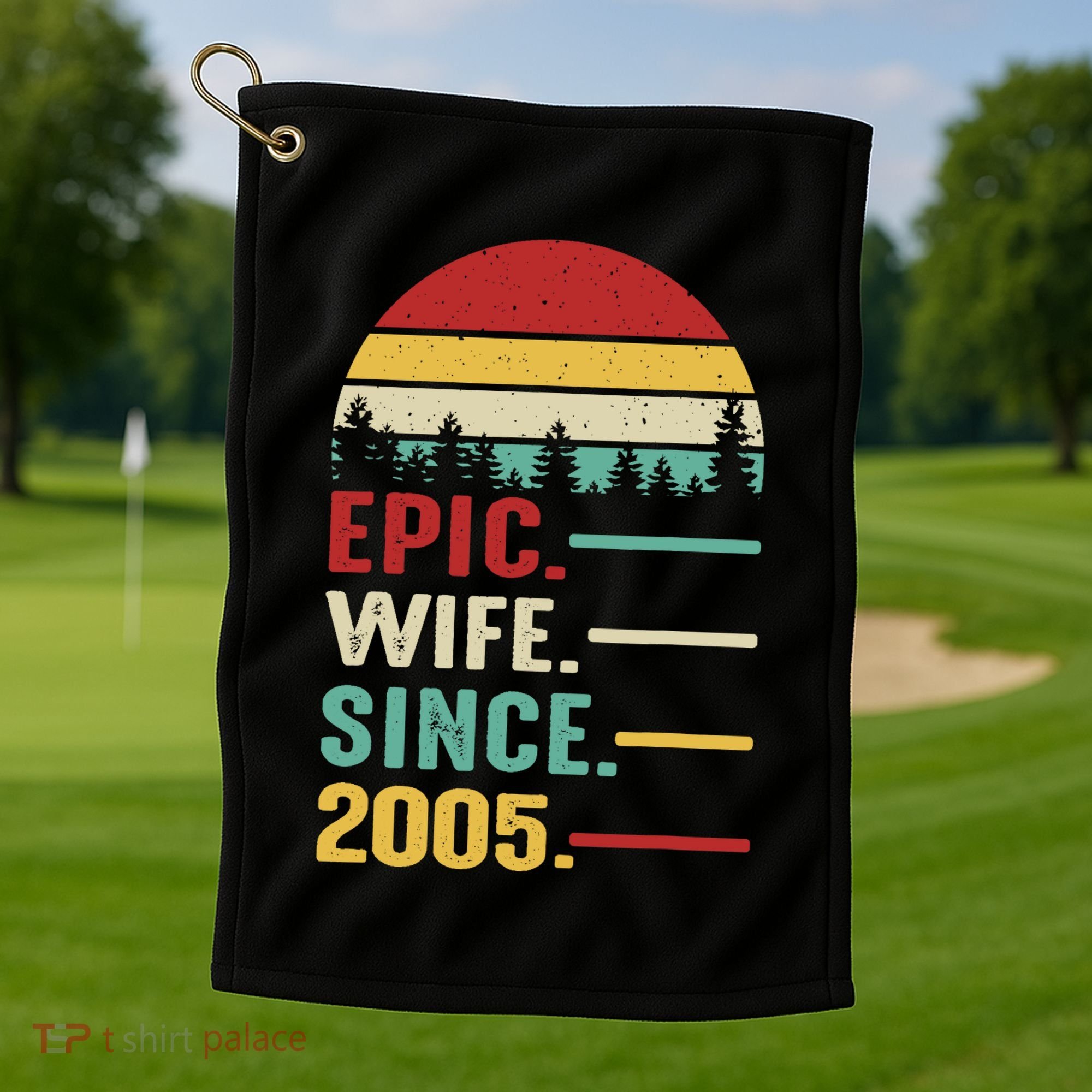 18th Wedding Anniversary For Her Epic Wife Since 2005 Golf Towel