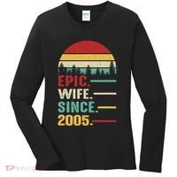18th Wedding Anniversary For Her Epic Wife Since 2005 Women's Long Sleeve Shirt thumb 0