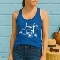 18 Wheeler Semi Truck Gift For Truck Drivers Who Loves Otr Women's Tank Top thumb 2