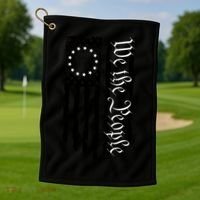 1776 We The People Betsy Ross Flag Patriotic Apparel Golf Towel thumb 1