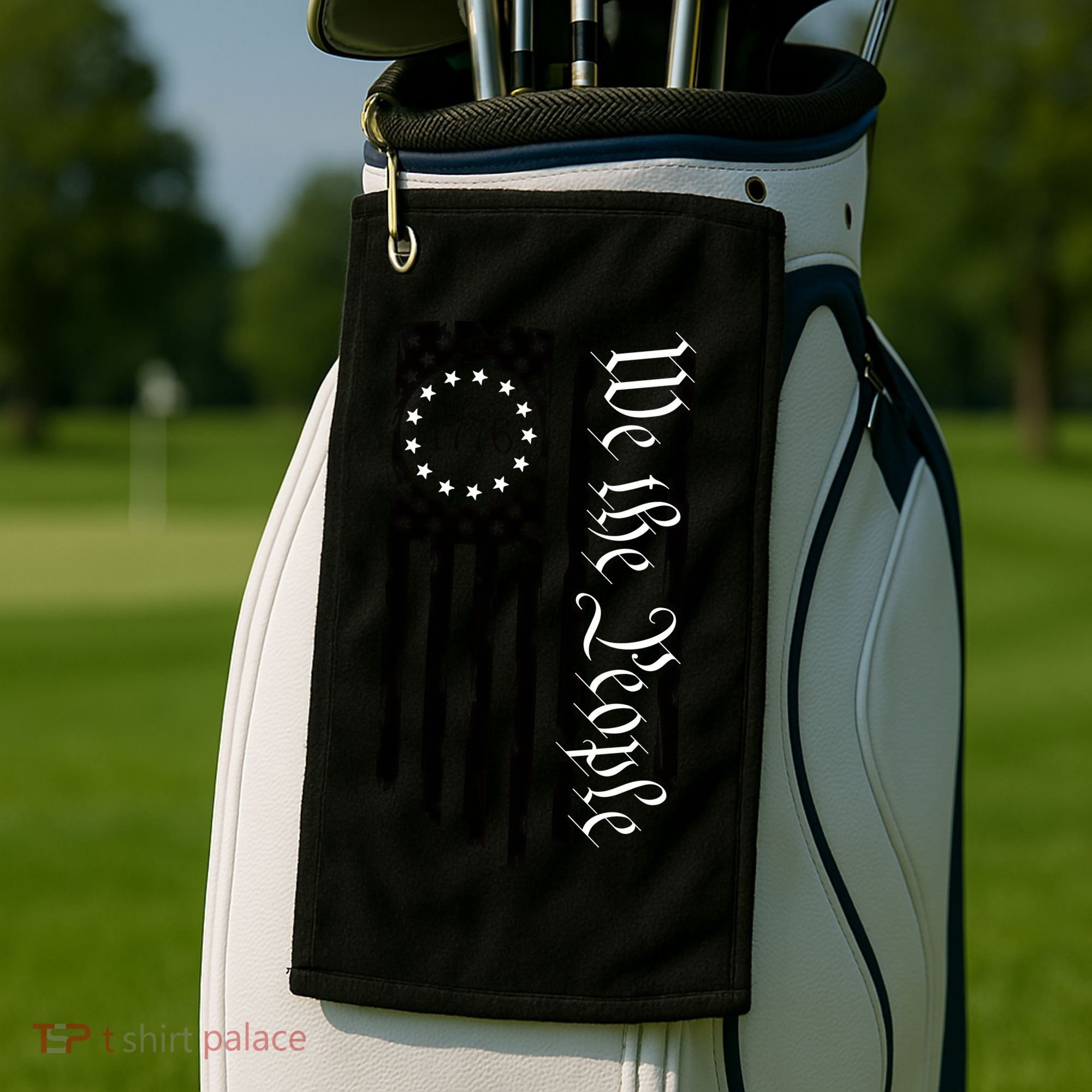 1776 We The People Betsy Ross Flag Patriotic Apparel Golf Towel