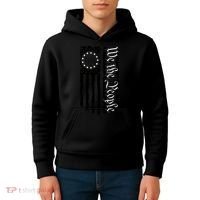 1776 We The People Betsy Ross Flag Patriotic Apparel Kids Hoodie thumb 4