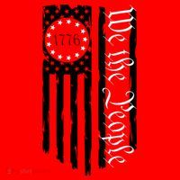 1776 We The People Betsy Ross Flag Patriotic Apparel Santa Hat thumb 1