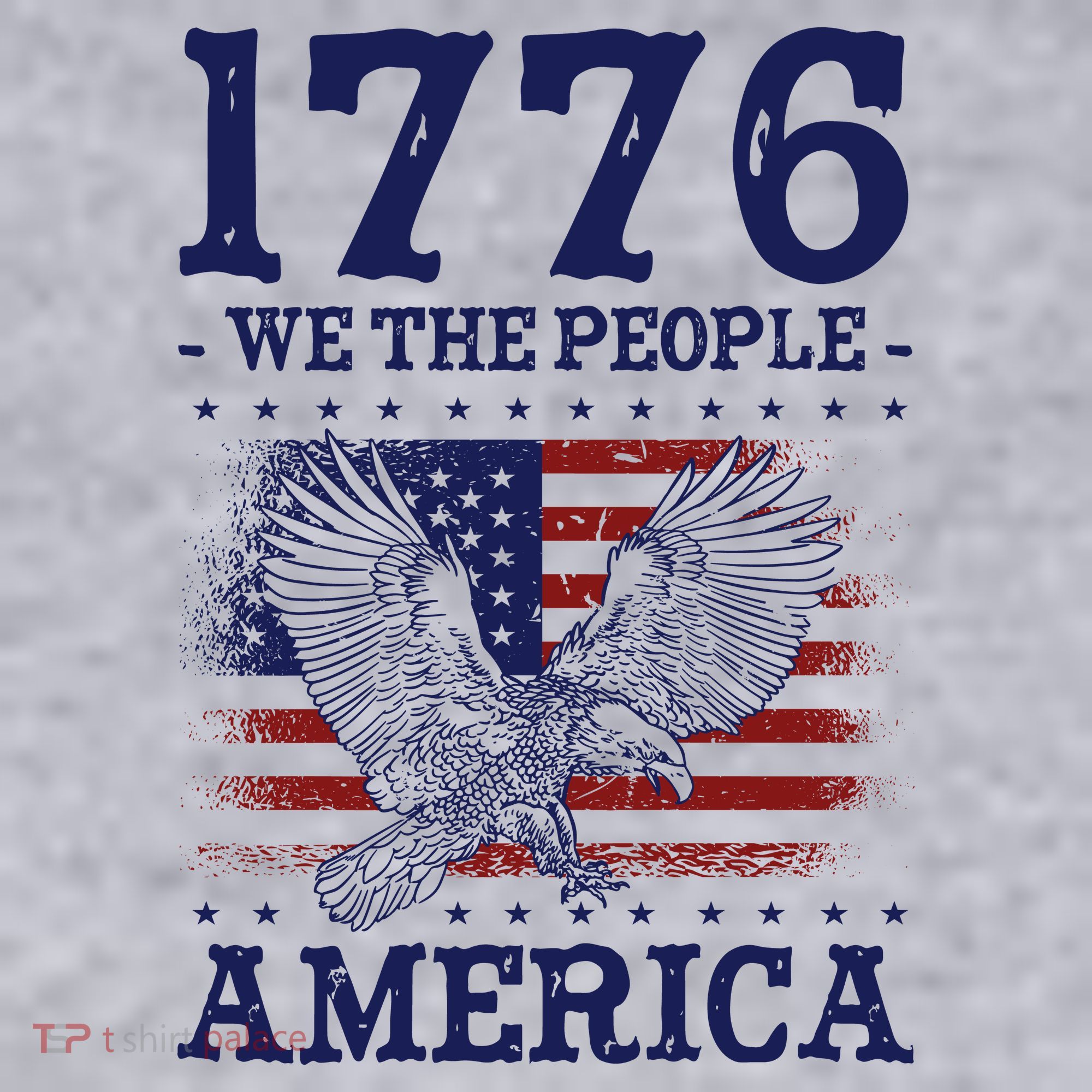 1776 We The People American Flag Eagle Patriotic Women's Sweatshirt