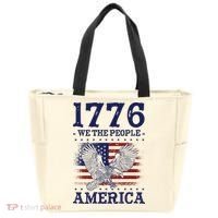 1776 We The People American Flag Eagle Patriotic Tote Bag thumb 0
