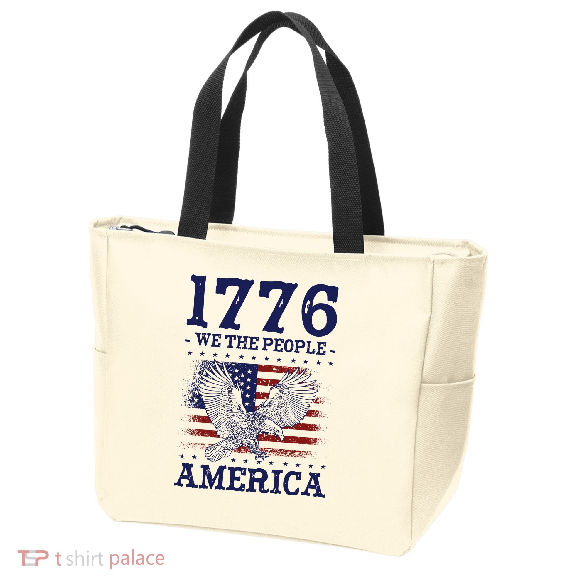 1776 We The People American Flag Eagle Patriotic Tote Bag