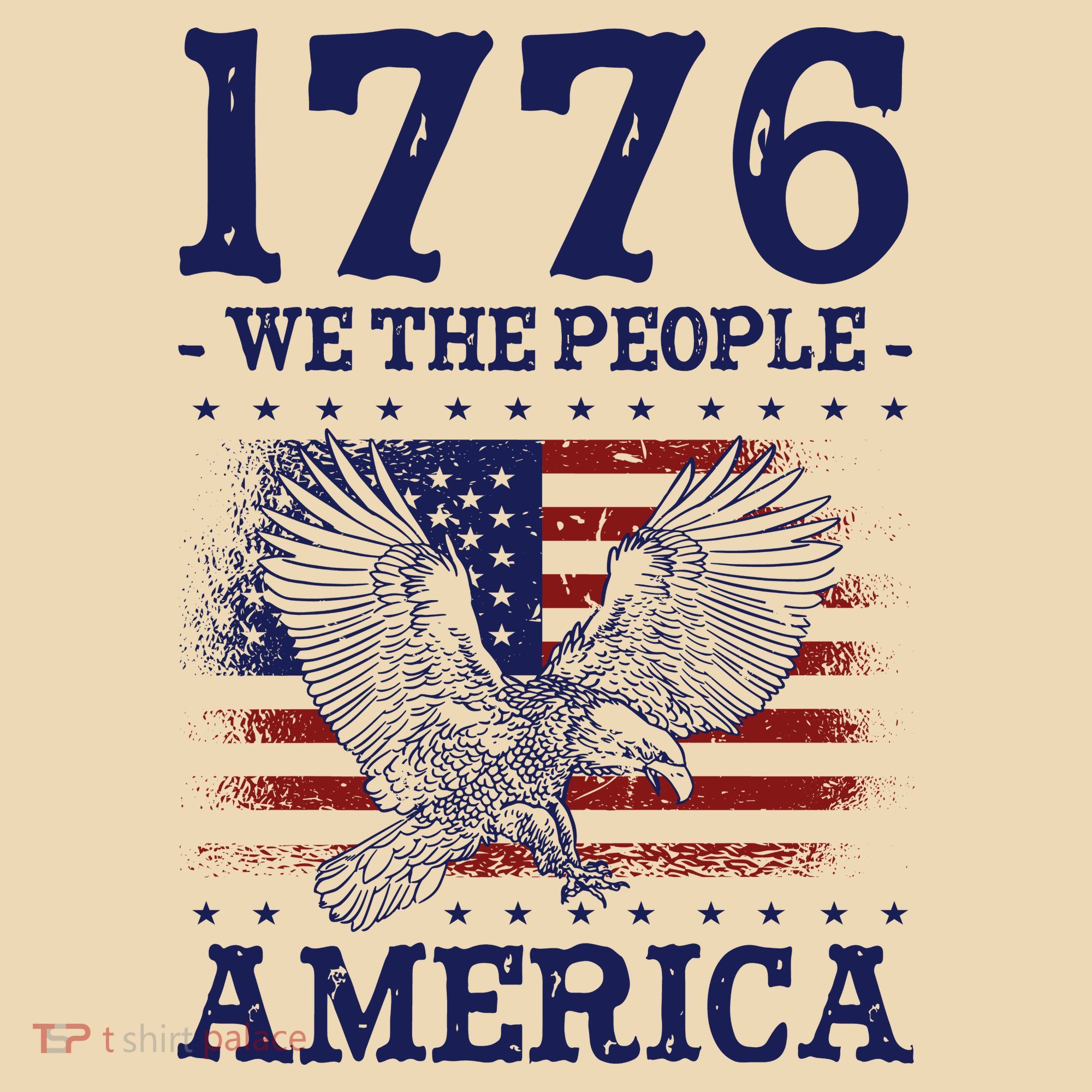 1776 We The People American Flag Eagle Patriotic Tote Bag