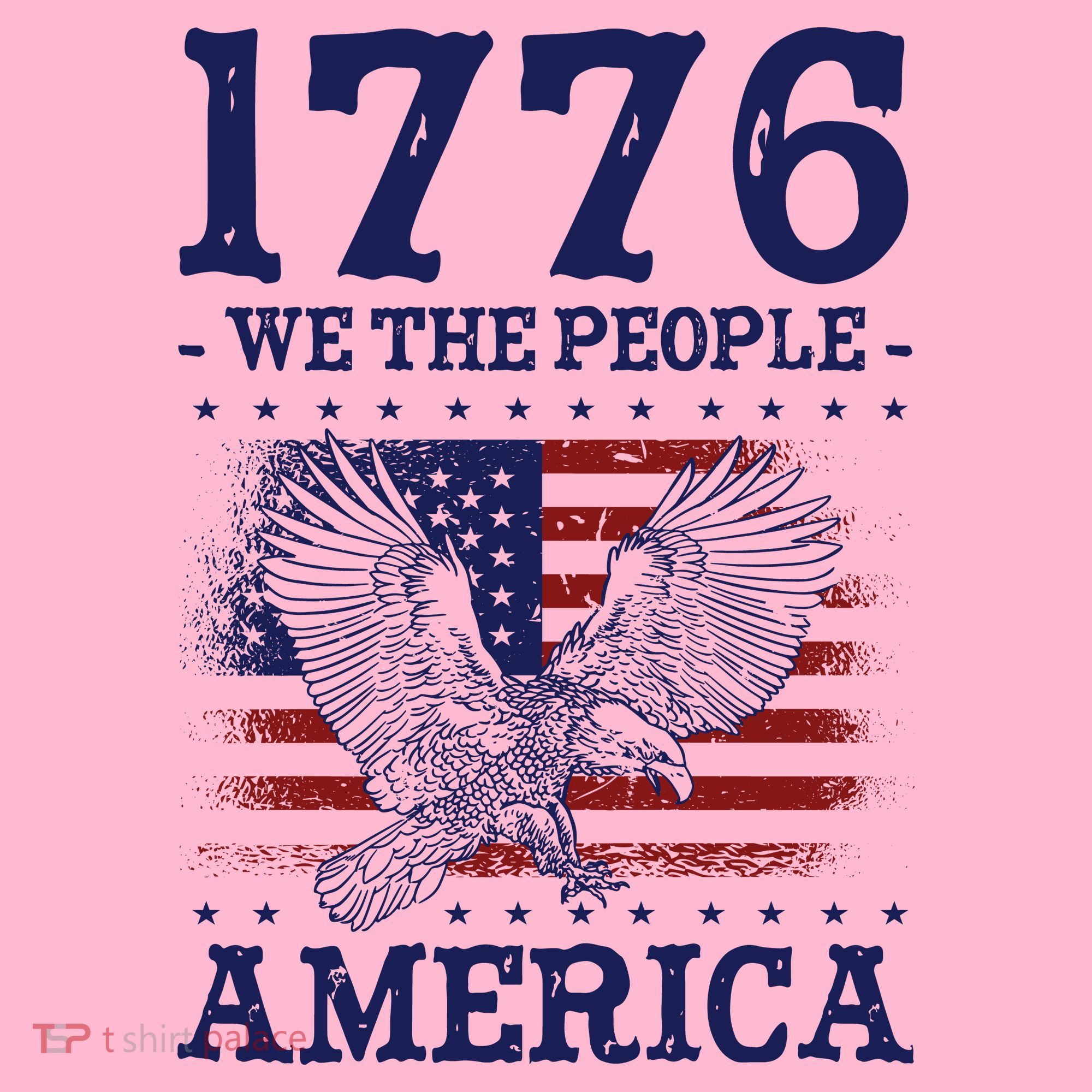 1776 We The People American Flag Eagle Patriotic Coaster